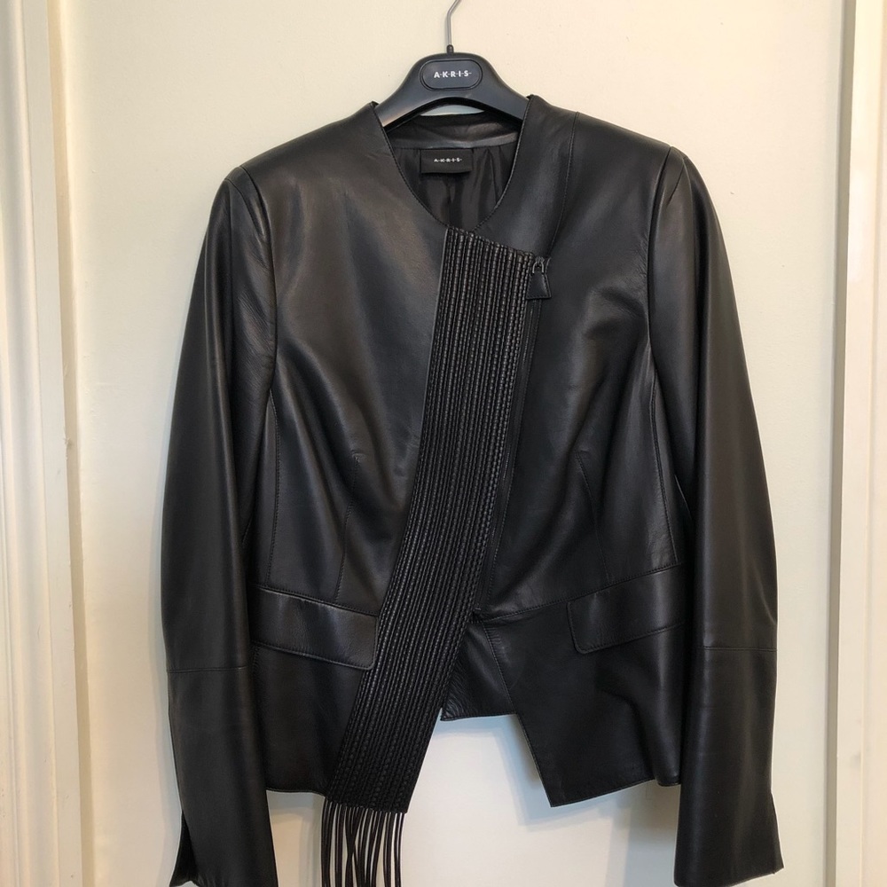 Akris Nappa Lambskin Leather Jacket